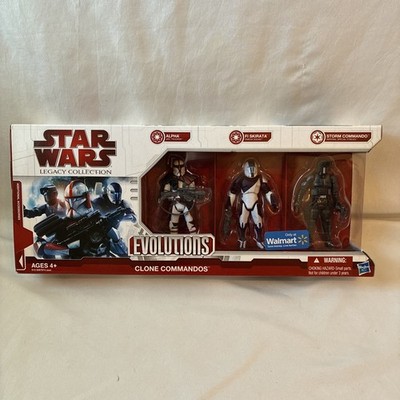 Star Wars Evolutions Clone Commandos 2009 Alpha, Fi Skirata, Storm Commando NIB