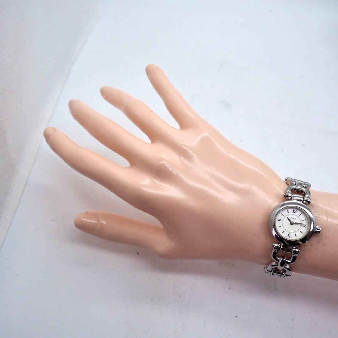 Good Condition COACH Watch with Box Ladies Silver White COACH,17359 thumbnail 11