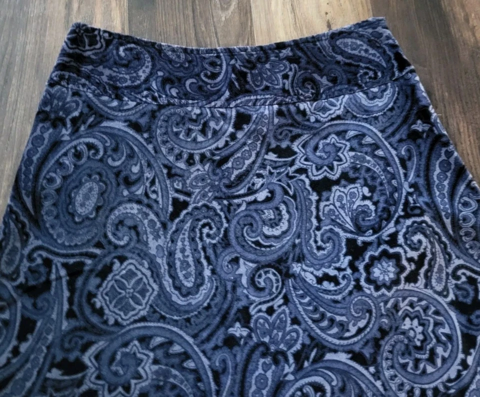 Falda negra gris cachemira terciopelo línea A caprichosa hada grunge Merona talla 4 Foto 3 de 4