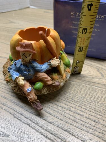 S'Toppers Pumpkin and Scarecrow Candle Capper with Box Fall Halloween New - Picture 7 of 8