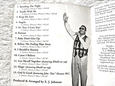 E.J. Johnson Totally With Me E MAN Music US CD. 1999 EX