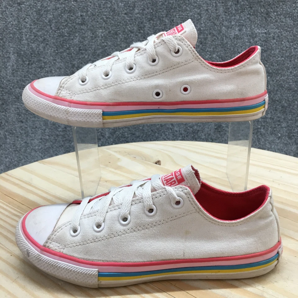 Zapatillas Converse Junior 3 Chuck Taylor All Star Ox Rosa Blanco Bajo 668484F Foto 2 de 4