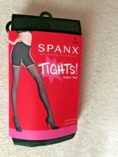 SPANX Size D VERY BLACK DOUBLE TAKE TIGHTS Style 20083R NWT
