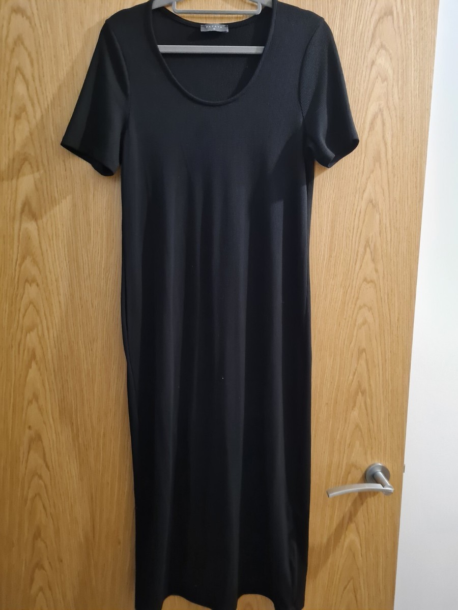 matalan knitted dress Papaya Black Short Sleeve Fine Knit Sweater