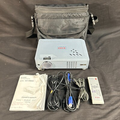EIKI LC-XB23 Multimedia Brilliant Projector with Remote & Carrying Case, Tested