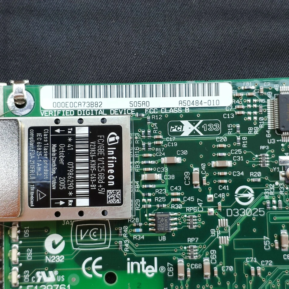 5x SCHEDA RETE FIBRA INTEL PRO 1000 XF Gigabit PCI-X Server Adattatore NIC PCI - - Immagine 4 di 4