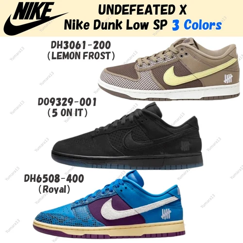 Nike Dunk Low Undefeated 5 On It Dunk vs AF1 3colors Men's Size