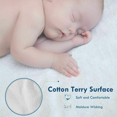 Travel Cot Mattress Waterproof Terry Protector Toddler Baby Bed Cover 140 x 70cm - 第 1/24 張圖片