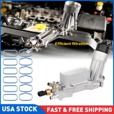 Engine Oil Cooler Filter Housing For 11-13 Jeep Dodge Chrysler 3.6L V6 5184294AE