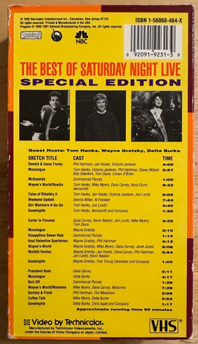 The Best of Saturday Night Live:Special Ed. W/Wayne's World~Aerosmith (VHS,1992) - Picture 2 of 5
