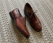 ALLEN EDMONDS Rutland STRAND Cap Toe Wingtip Leather Oxfords Dress Shoes 9.5 E