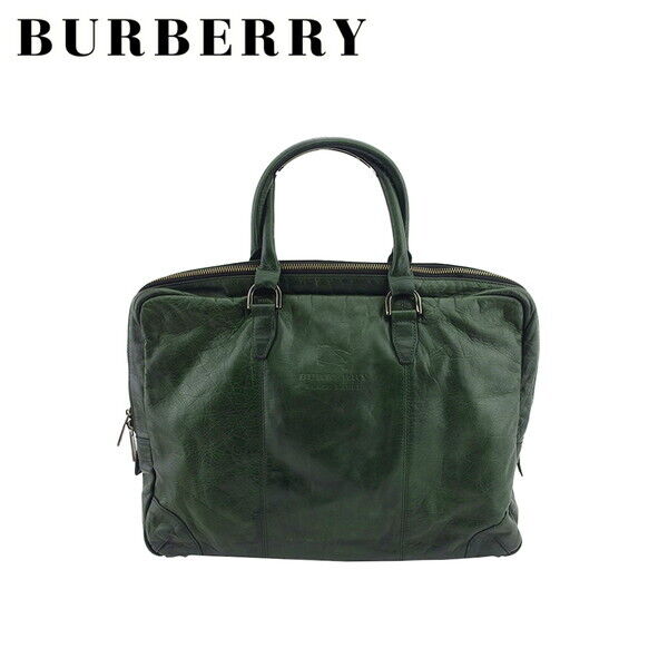 BURBERRY BLACK LABEL Business Bag Horse Mark Leather Auth BURBERRY BLACK LABEL Business Bag Horse Mark Leather Auth