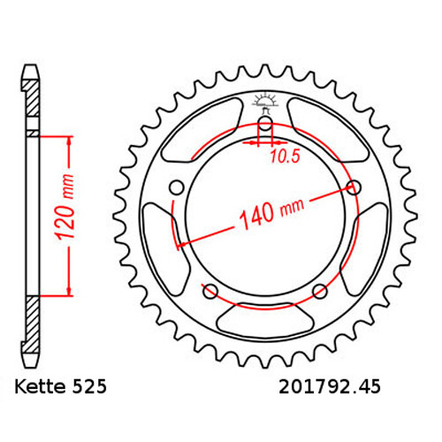 Chain Set Suzuki Gsx-R 600 01-05 Chain DID 525 VX 110 Open 16/45 - Picture 3 of 4