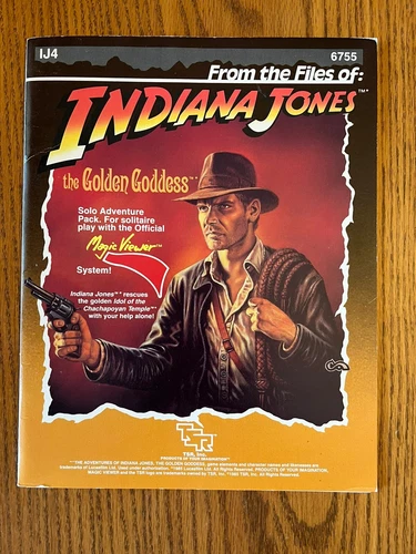 IJ4 INDIANA JONES: THE GOLDEN GODDESS ADVENTURE PACK W/MAP &VIEWER MINT RPG 1985