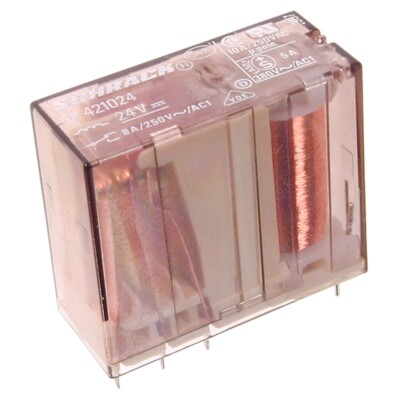 RP421024 Print-Relais 24VDC 2x Wechsler 1100 Ohm 250VAC/8A von TE (Schrack)