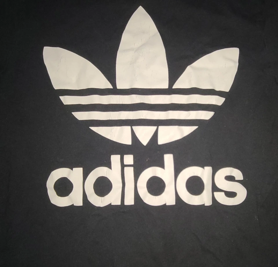 Adidas Performance Tee T-Shirt Kids Large Black White Size Large - Image 3 of 4