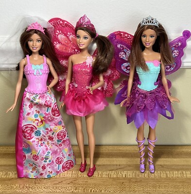 Barbie Dreamtopia Fairy Swirl Princess Doll Lot ~ Mattel 2020 Teresa Pixie Dolls