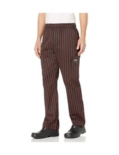 Chef Code Chef Pants Small Chalkstripe Red