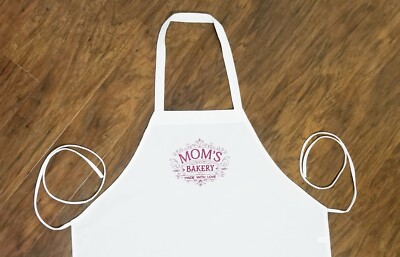 Mom's Bakery Apron Embroidered Kitchen Cooking Mother's Day Gift