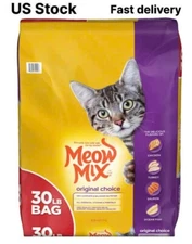 2 Pack, Meow Mix Original Choice Dry Cat Food, 30 Pounds Bag