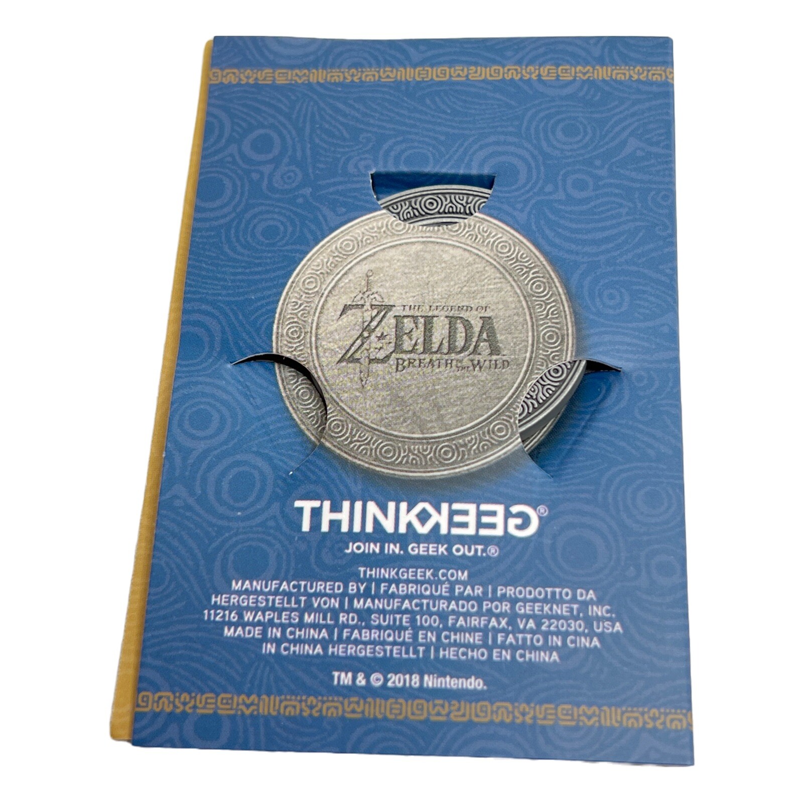 The Legend of Zelda Breath Wild Collectible Coin - Sheikah Eye - Rare