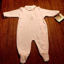 Baby Girl Carter's Vintage 0-3 Months Pink Easter Bunny 1-Piece Outfit
