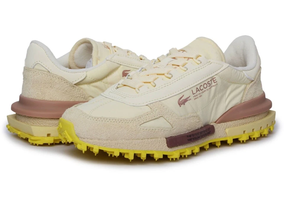 Lacoste ELITE ACTIVE 2025 Women's Sneakers Light Yellow/Yellow. US Sizes 5 to 10 - Image 3 of 4
