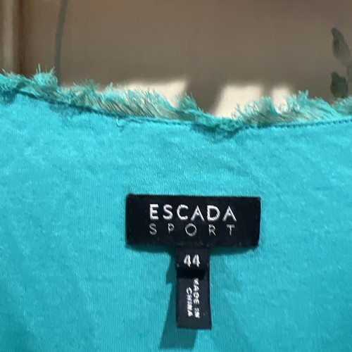 Escada Green Silk Mini Dress Tunic 44 - Picture 2 of 8
