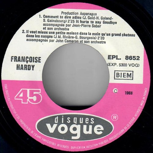 FRANÇOISE HARDY Je Veux Qu'il Revienne 1964 Yéyé Girl EP Vogue languette 45T - Picture 3 of 4