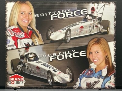 VRHTF NHRA COOL ''BRITTANY & COURTNEY FORCE BRAND SOURCE A/FUEL DRAGSTER HAND OUT
