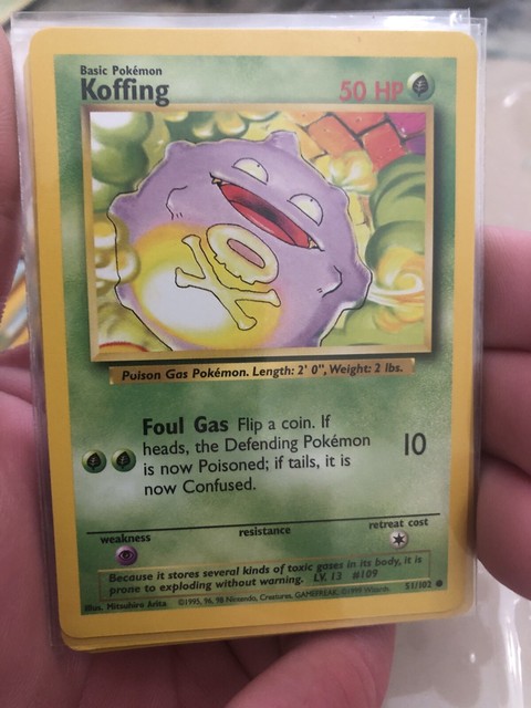 Koffing 51 102 Common Base Set Pokemon Card 1999 EBay