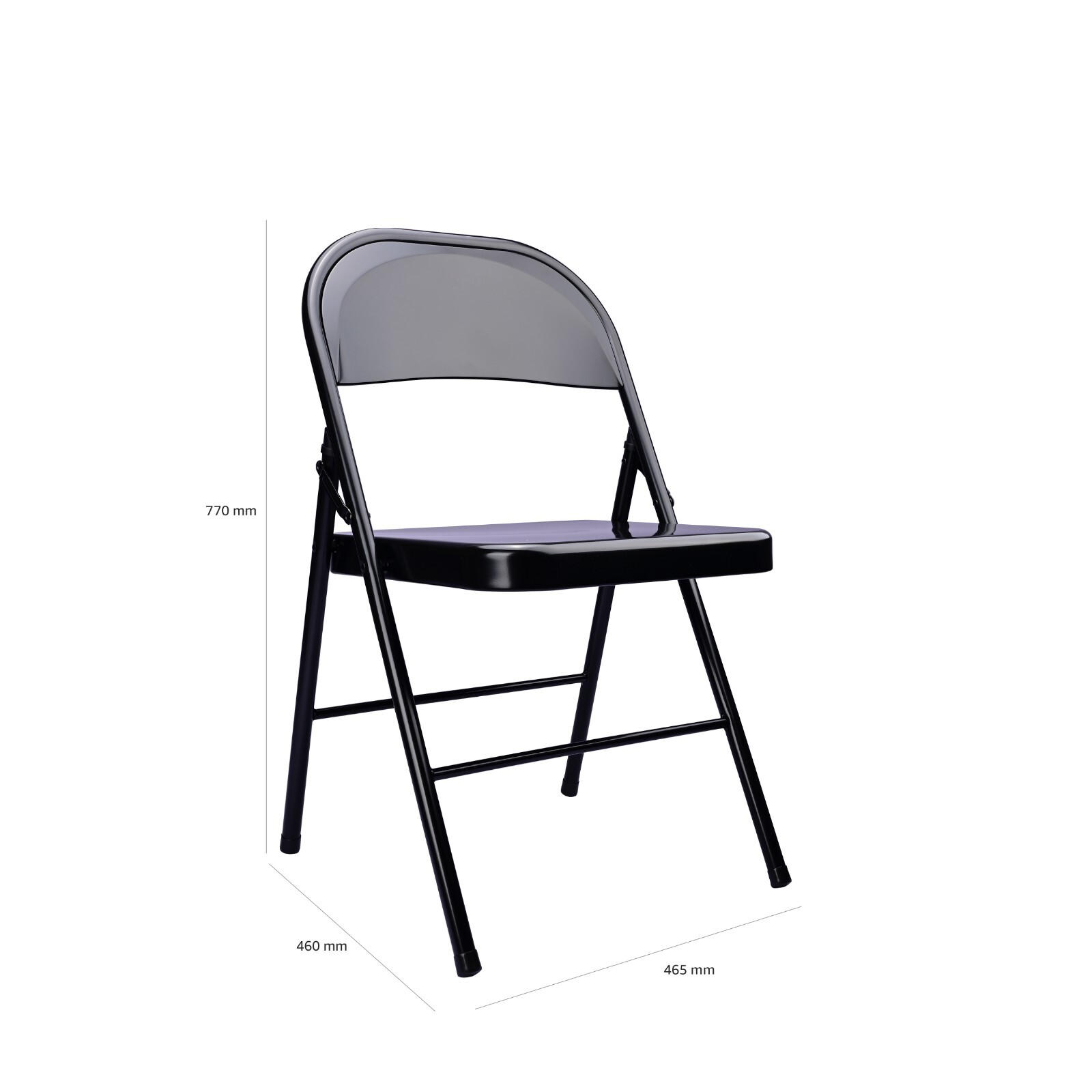 Steel Folding Chair, Black eBay
