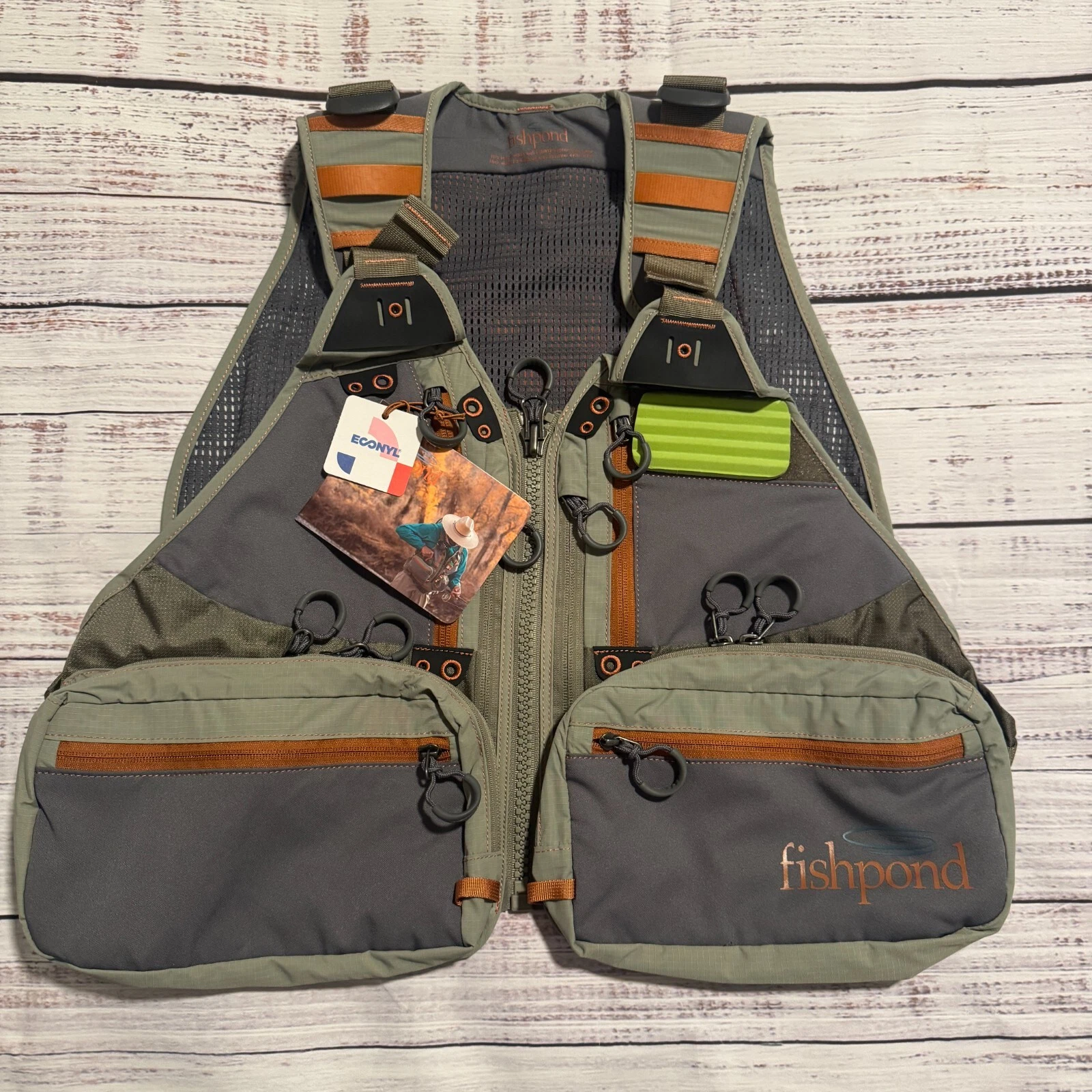 Fishpond Upstream Tech Fishing Vest Green and Gray 100% Nylon Men's OS
Opens in a new window or tab
