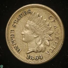 1864 Copper Nickel Indian Small Cent - Extra Fine Details