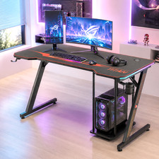 MY SIT Escritorio Mesa Para Gaming Luces LED Mesa Ordenador De Oficina Desk
