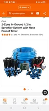 Orbit In-Ground Blu-Lock Tubing System & Digital Hose Faucet Timer Sprinkle Kit 