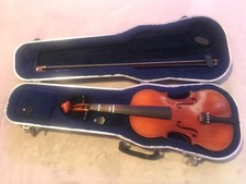 Vtg WIlliam Lewis 3/4 SUZUKI VIOLIN CO. NAGOYA JAPAN CASE BOW Parts Unit