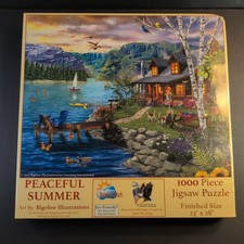 Rare New Sealed Sunsout 1000 Piece Puzzle 31559 Peacful Summer Bigelow USA NEW