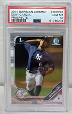 2019 Bowman Chrome Prospects DEIVI GARCIA RC ROOKIE CARD PSA 10 GEM MINT