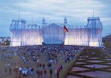 CHRISTO Kunstpostkarte Reichstag verhüllt Jeanne-Claude und W. Volz Berlin 1995