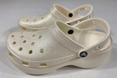 Crocs Classic Platform Glitter  Damen Clog Schuhe Größen 39-40 bis 42-43