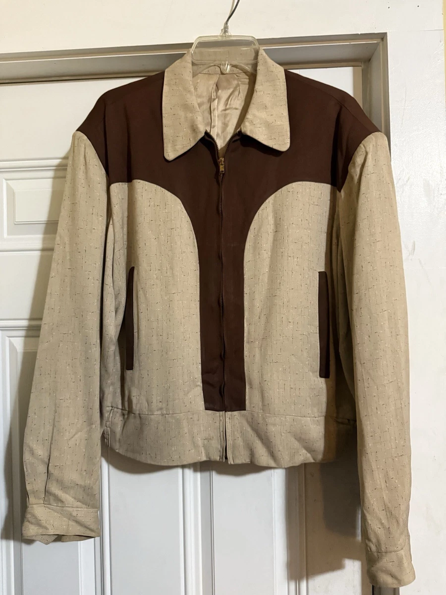 Gabardine Brown 1950s Vintage Outerwear Coats & Jackets for Men