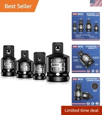 Professional 4-Piece Chrome Alloy Impact Socket Reducer Set for Easy Adjustments