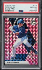 2021 Panini Mosaic Camo Pink Nick Solak #104 PSA 10- POP 1