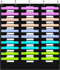 Hanging File Folder Organizer 30 Pocket Over Door Wall Document Letter Holder