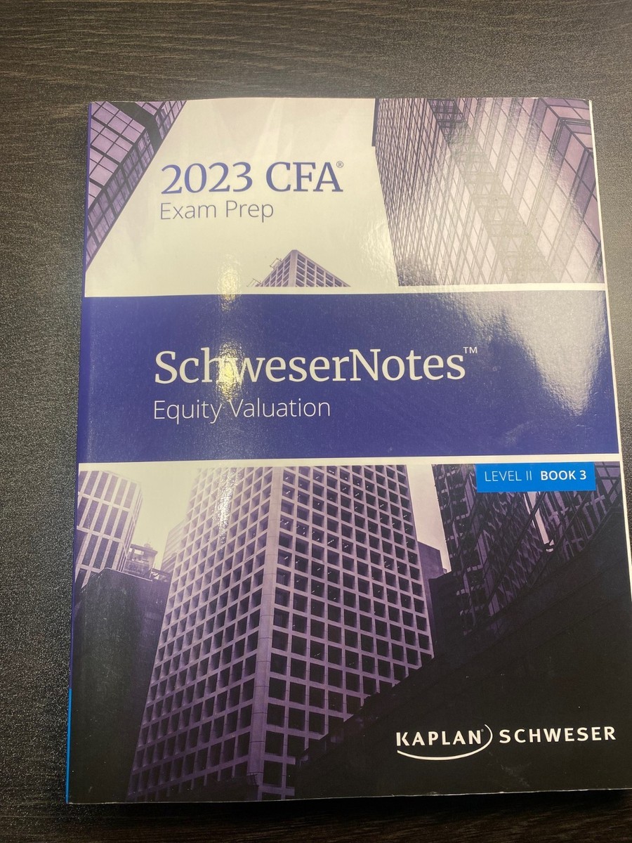 CFA Level II Kaplan Schweser 2023 Complete Set + 2022 Quicksheet