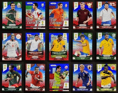 Panini Prizm 2014 World Cup Blue Red Wave, Net Finders, Cup Captain - choose -
