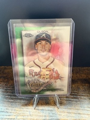 2022 Topps Allen & Ginter Chrome Matt Olson #57 Green Refractor /99