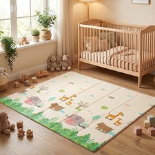 PlayPals Kids Play Mat Baby Crawling Double Folding Pad XPE Foam Non-slip Carpet