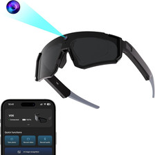 AI Smart Glasses with Camera 4K, Video Running Glasses with Voice Control &